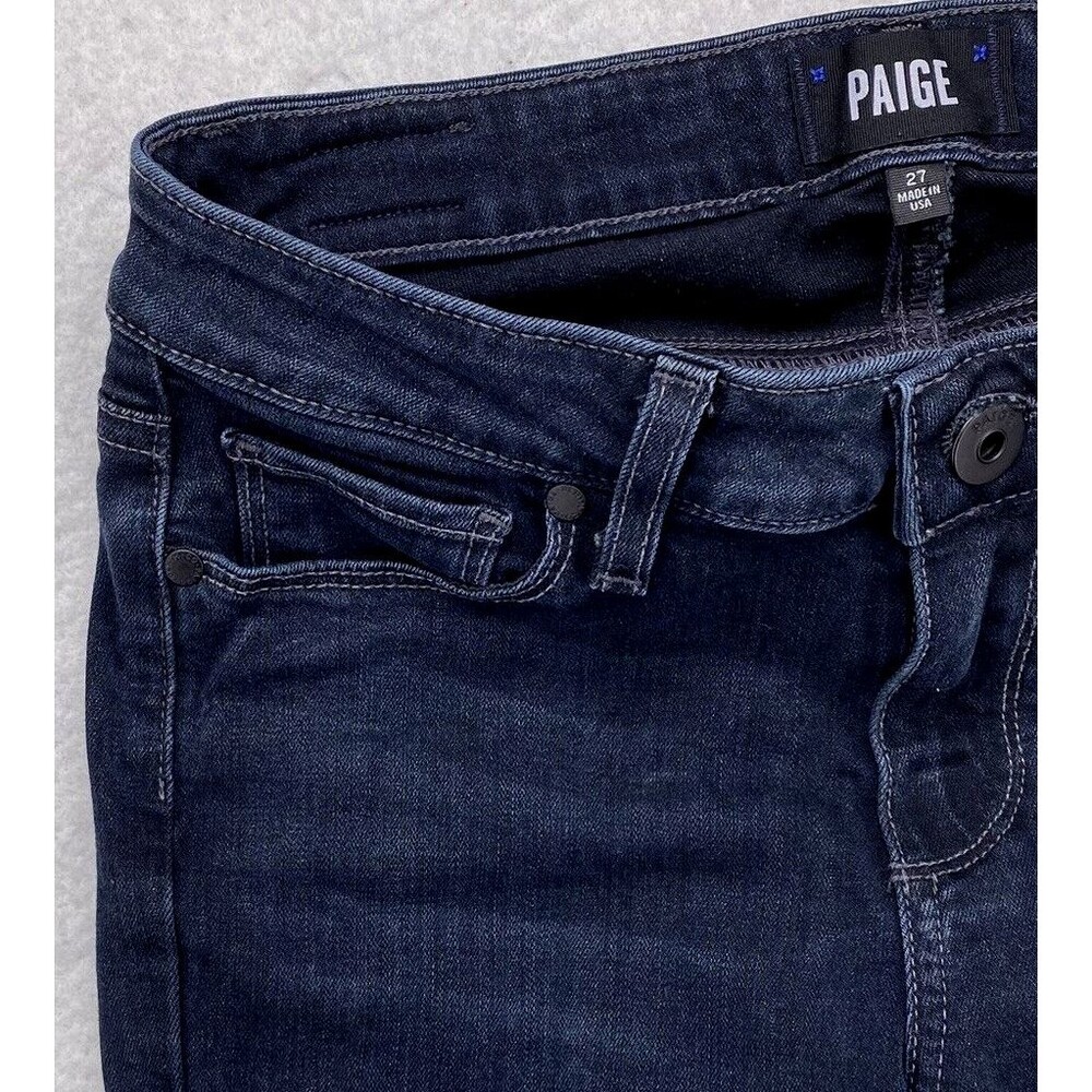 Paige Jeans Women’s Size 27  Denim Verdugo Ankle Zipper Blue Dark Wash - Picture 9 of 13